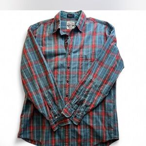 GANT Men's Casual Plaid Shirt - Red and Green